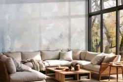 Carta da parati effetto intonaco colori pastello