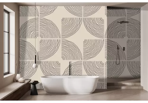 Carta da parati pattern geometrico vintage 2