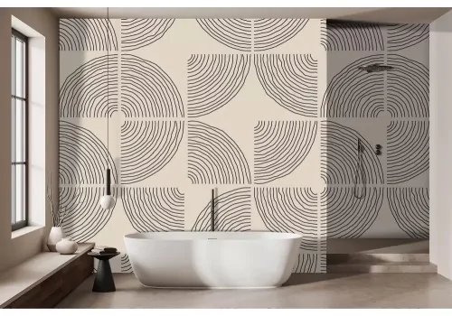 Carta da parati pattern geometrico vintage 2