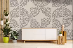 Design geometrico moderno per il soggiorno