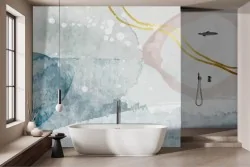 Pareti che raccontano storie d'arte ad acquerello