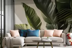 Pareti che evocano la natura con tappezzeria murale esotica