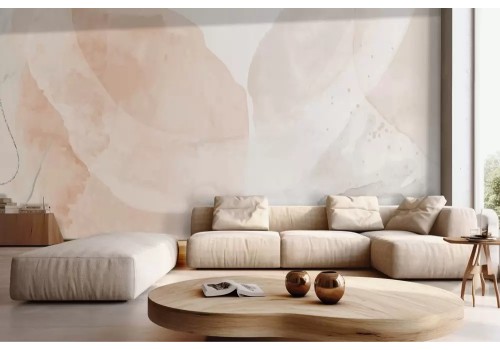 Carta da parati astratta acquerello rosa tenue