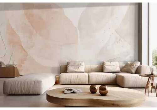 Carta da parati acquerello rosa tenue