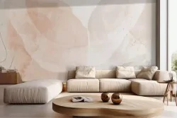 Carta da parati astratta acquerello rosa tenue