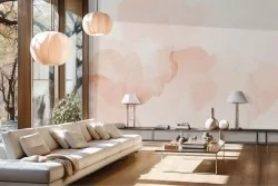 Carta da parati acquerello astratto rosa