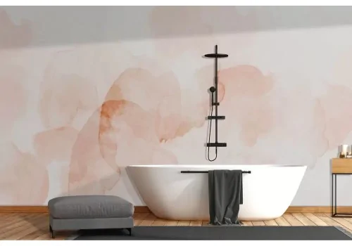 Carta da parati acquerello astratto rosa 2