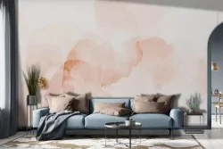 Tappezzeria rosa astratta perfetta per un soggiorno luminoso e rilassante