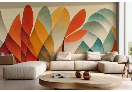 Carta da parati foglie colori autunno