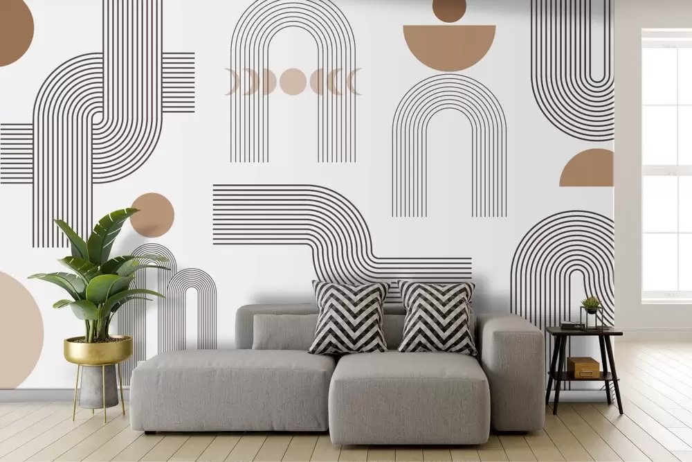 Carta da parati motivo geometrico vintage