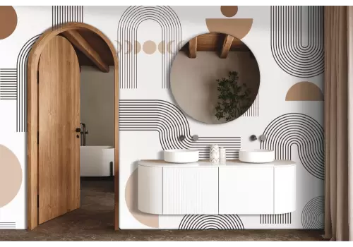 Carta da parati motivo geometrico vintage 2