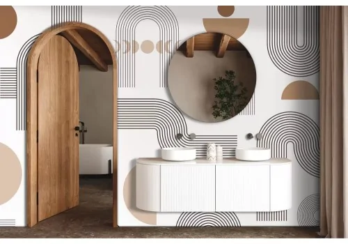 Carta da parati motivo geometrico vintage 2