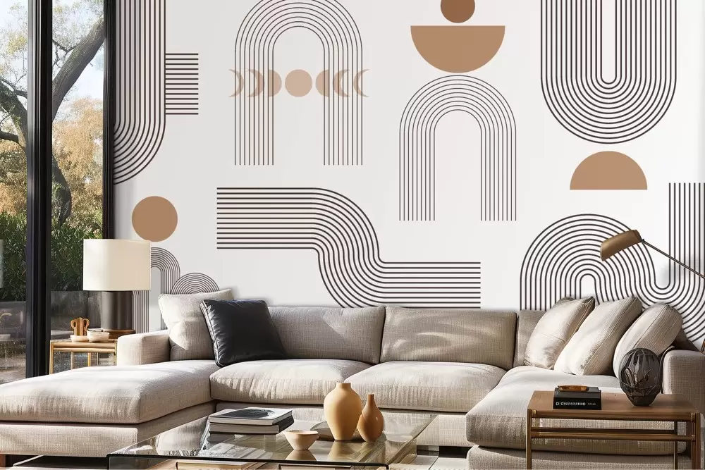 Stile contemporaneo per ambienti sofisticati con pattern geometrico