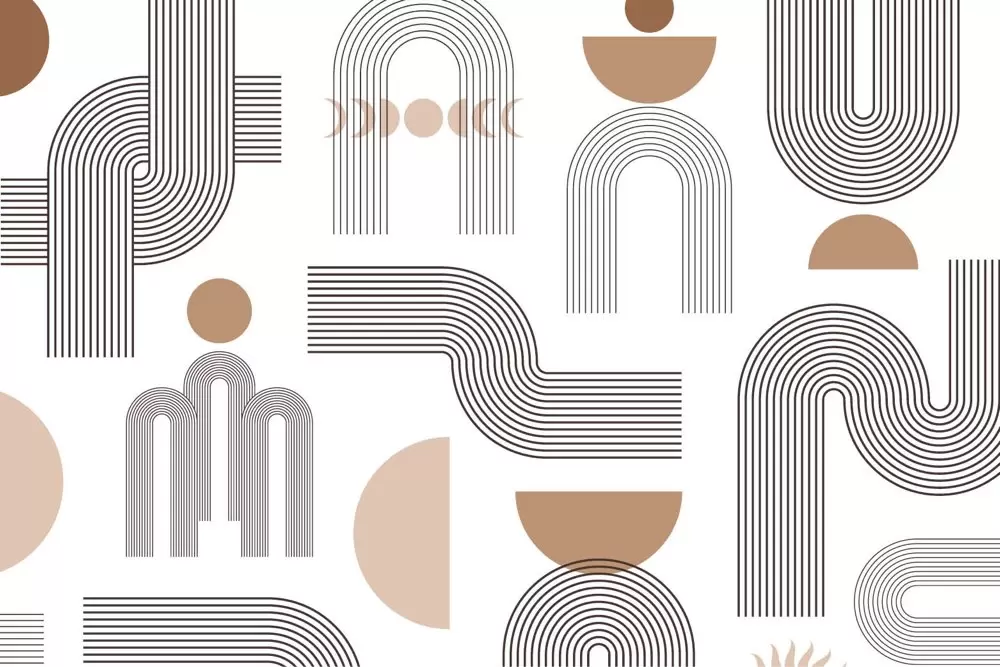 Decorazioni geometriche per pareti ideali per una decorazione minimalista