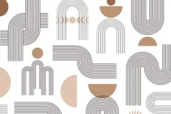 Decorazioni geometriche per pareti ideali per una decorazione minimalista