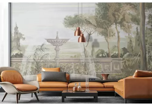 Carta da parati giardini della Toscana vintage 2