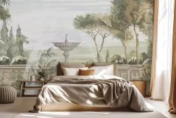 Carta parati in stile toscano per la camera da letto