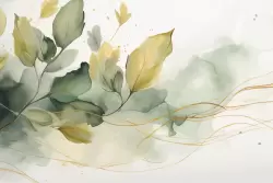 Foglie in stile acquerello per un gusto raffinato