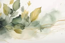 Foglie in stile acquerello per un gusto raffinato