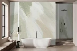 Eleganza naturale per le pareti del tuo bagno