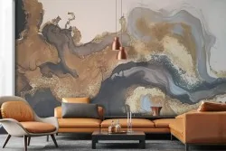 Design elegante con carta effetto marmo dorato