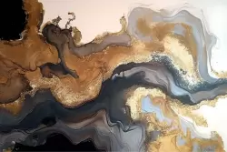 Decorazioni effetto marmo dorato per un ambiente sofisticato