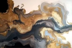 Decorazioni effetto marmo dorato per un ambiente sofisticato