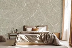 Carta parati astratta delicata per camera da letto rilassante