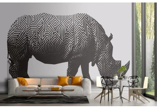Rhino Wallpaper modern geometric design 2