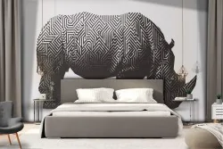 Geometric Animal Wallpaper Nature Stripes and Waves