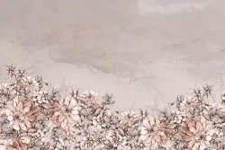 Carta da parati floreale rosa