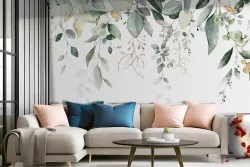 Armonia naturale con foglie acquerello