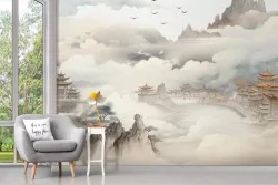 Il fascino dei templi orientali con decorazioni murali