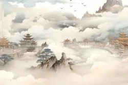 Atmosfera rilassante con paesaggi orientali