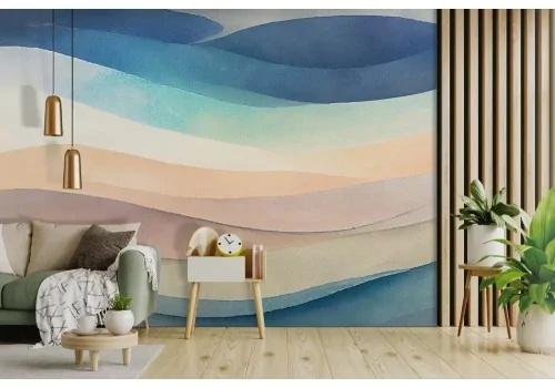 Carta da parati strisce colorate acquerello