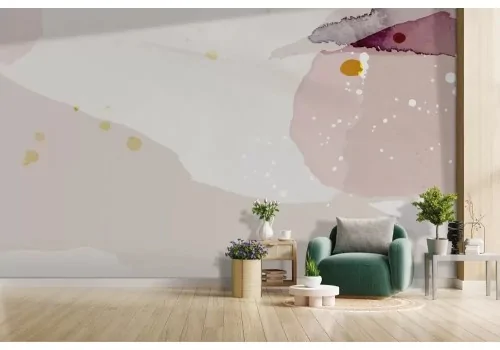 Carta da parati astratta rosa acquerello