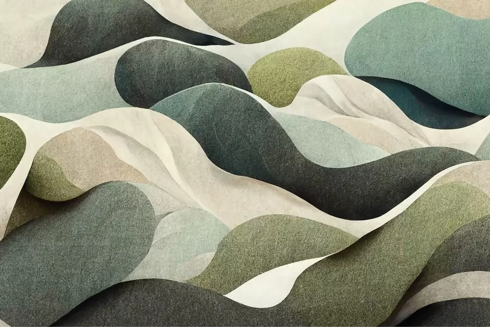 Lasciati avvolgere dal design di onde fluide verdi