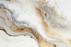 Carta da parati effetto marmo con venature oro