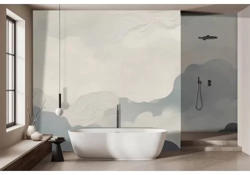 Carta da parati nuvole pastello