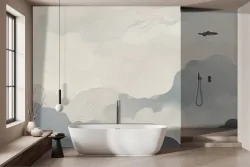 Carta da parati nuvole pastello