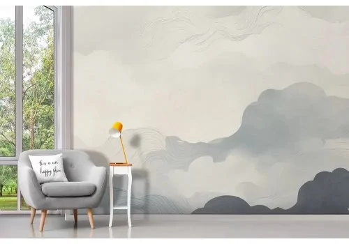 Carta da parati nuvole pastello 2