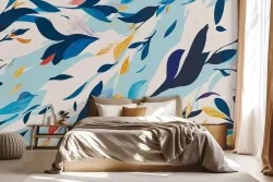 Foglie colorate astratte per decorare le tue pareti