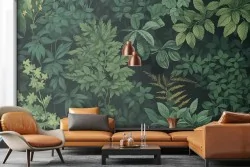 Natura e serenità sulle tue pareti con carta da parati foglie