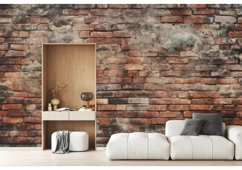 Carta da parati muro di mattoni vintage 2