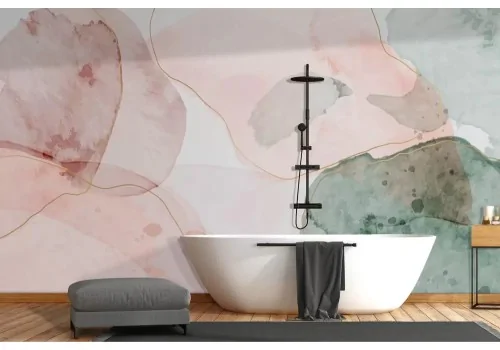 Carta da parati astratta acquerello pastello 2