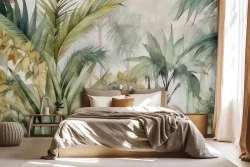 Carta da parati paesaggio giungla acquerello