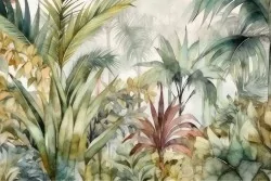 Immergiti nella giungla tropicale con questa carta da parati