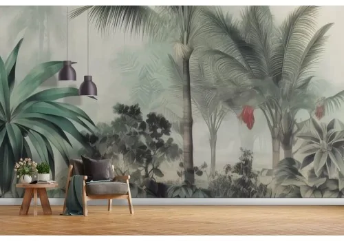 Carta da parati paesaggio tropicale vintage