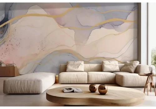 Carta da parati onde acquerello