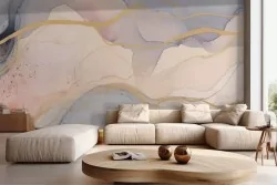 Carta da parati onde acquerello